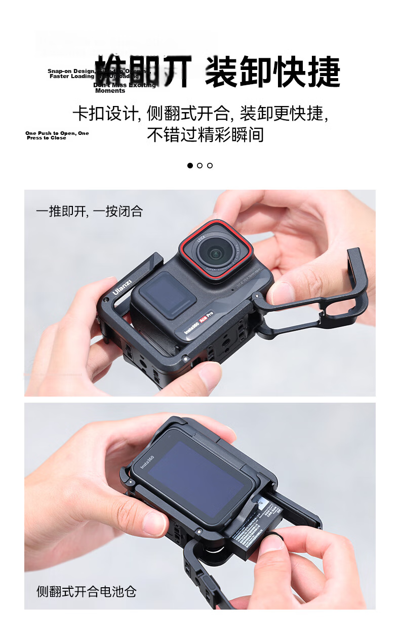 Ulanzi MT98 Pocket Foldable Invisible Selfie Stick for Insta360 X5 X4 X3 YI 360 Osmo Pocket 4 4P 3 Panoramic Camera Telescopic Extension Rod 2
