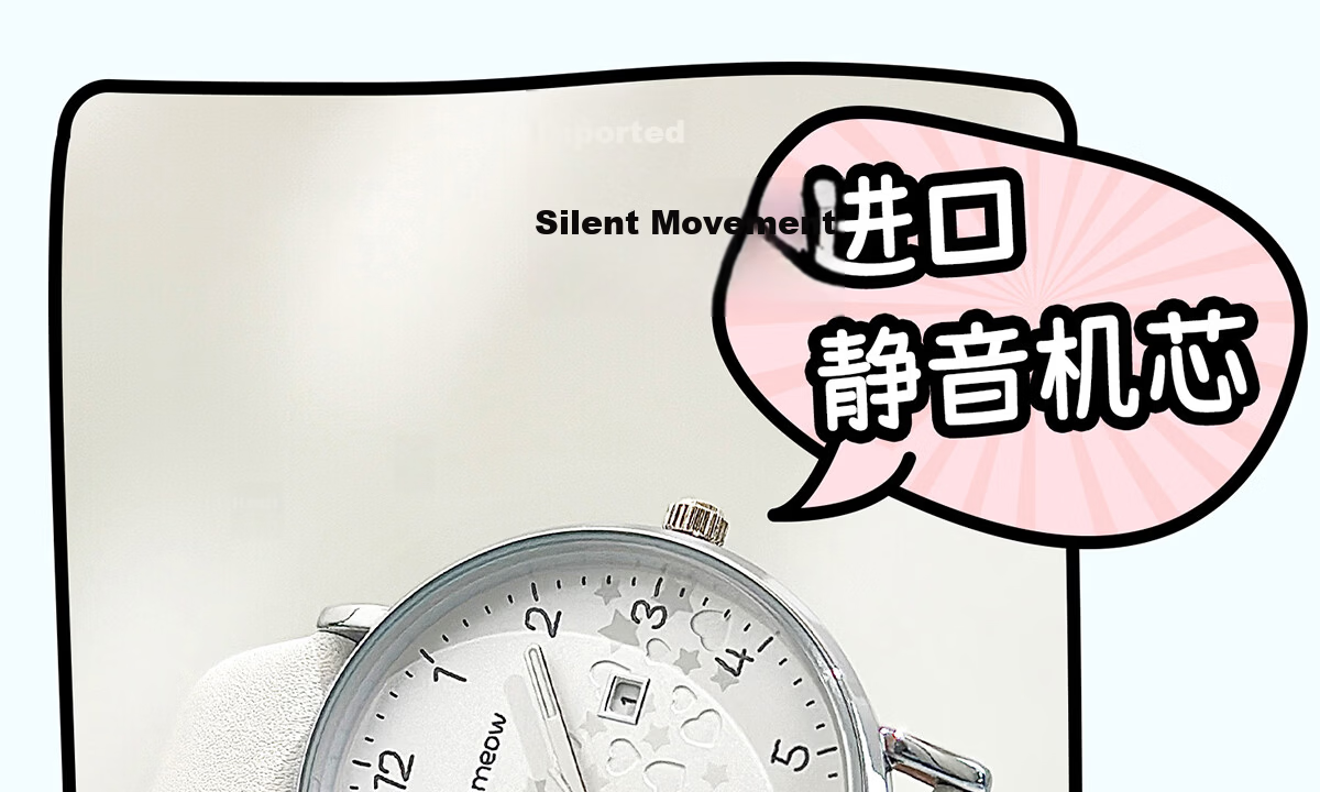 ZGO Hello Kitty Silent Quartz Watch for Girls, Middle and High School Students, Exam Special Time-Only Watch 11