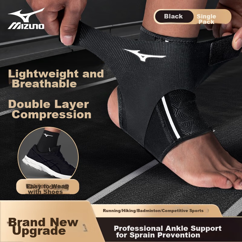 MIZUNO Ankle Brace Ligament Injury Anti-Sprain Recovery Post-Injury Fixation Tendonitis Foot Ankle Joint Support Ultra-Thin Bandage