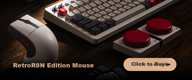 8BitDo Retro108 Mechanical Keyboard Retro Classic Wireless 108-Key Gaming Office Universal Tri-Mode Bluetooth Wired Hot-Swappable PC Computer 1