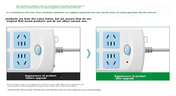 BULL High-Power Overload Protection Power Strip/Extension Cord/Surge Protector 5 Outlets with Individual Switches, 5 Meters Long GN-312 1