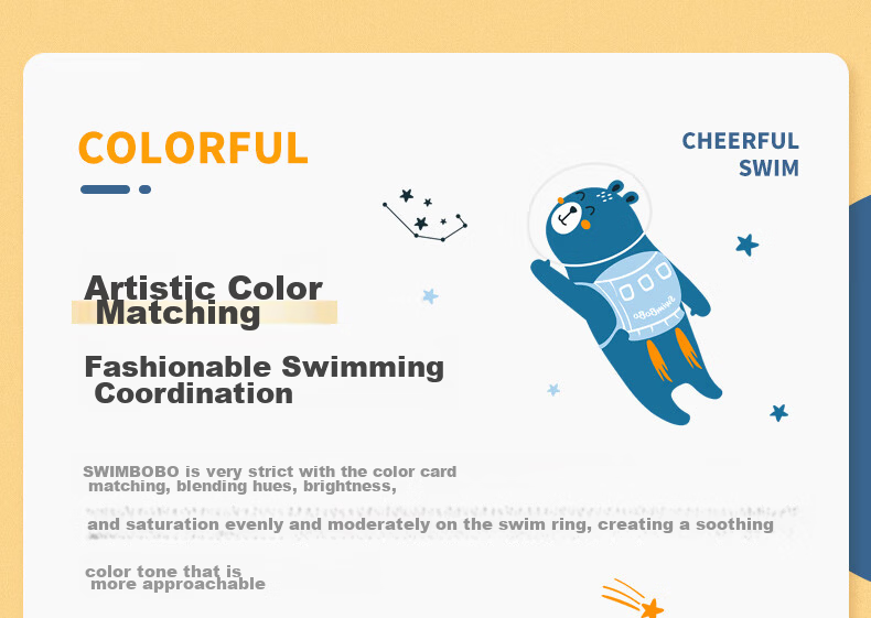 Swimbobo Baby Swimming Neck Ring 0-5 Months Newborn Swim Neck Float Baby Bath Neck Ring Blue BO1002M 5