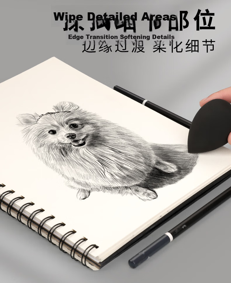 Surada Sketch Eraser Cotton Sketch Pencil Eraser Ball Eraser Pen Student Drawing Quick Sketch Sponge Ball Paper Eraser Makeup Sponge Tool DIY101 9