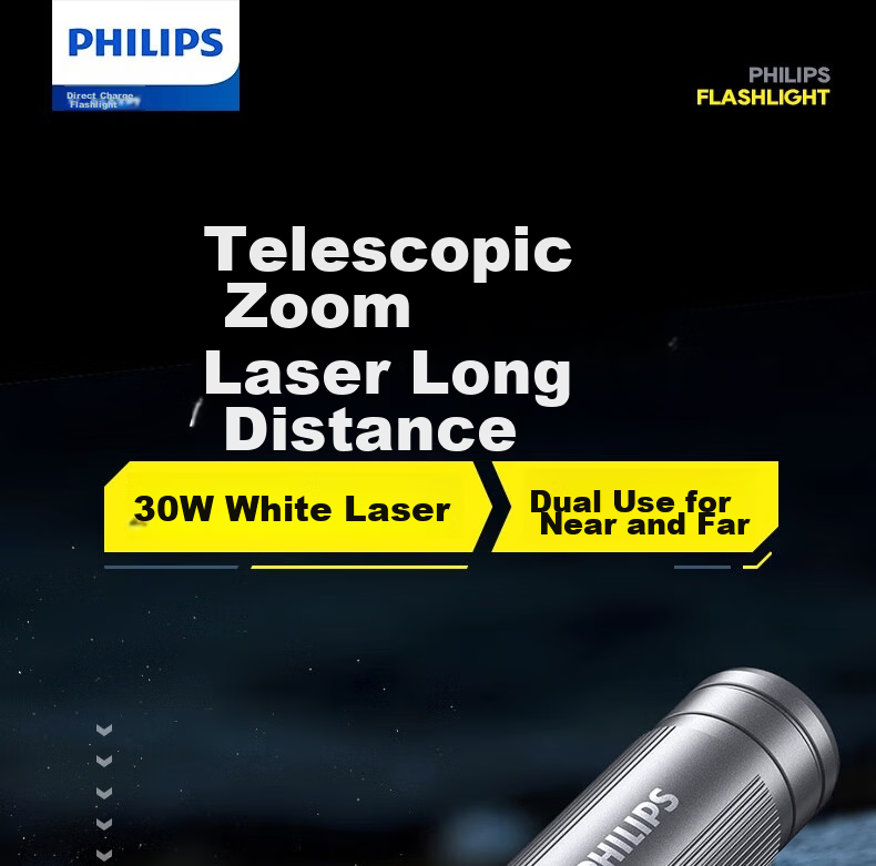 PHILIPS Multifunctional High-Power Flashlight Long Battery Life Adjustable Camping Light Detachable Battery SFL6253 1