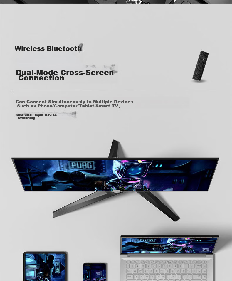 HP K241 Wireless Bluetooth Dual-Mode Scissor-Switch Slim Office Keyboard 104-Key Wired Scissor-Switch Quiet Laptop Desktop Keyboard 7