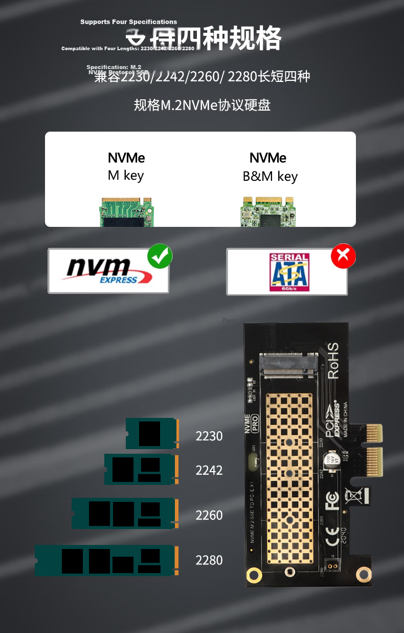 JEYI PCIe to M.2 Dual Slot Expansion Card 258Gbps High-Speed NVMe Adapter X8/X16 Compatible PCIe 5.0/4.0/3.0/2.0 with Powerful Cooler 6