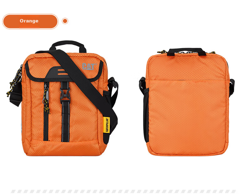 CAT Crossbody Bag, Lightweight Shoulder Bag, Trendy Outdoor Phone Bag, 11-Inch IPad Bag, Messenger Bag for Women, Orange, 83367 17