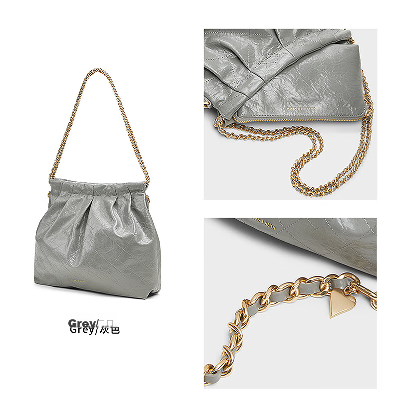 CHARLES & KEITH Large Capacity Mother-Child Chain Crossbody Bag Shoulder Bag for Women Birthday Gift for Girlfriend CK2-40671449 24