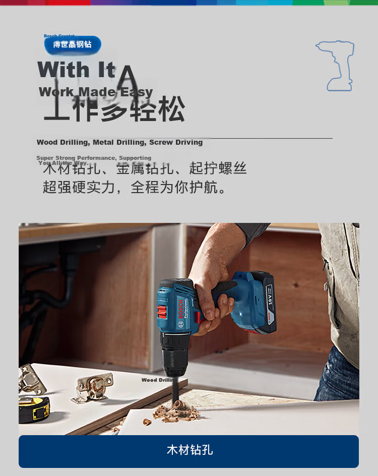 BOSCH 18V GSR 185-LI Cordless Lithium Battery Screwdriver Drill with 2.0Ah Battery x2 4