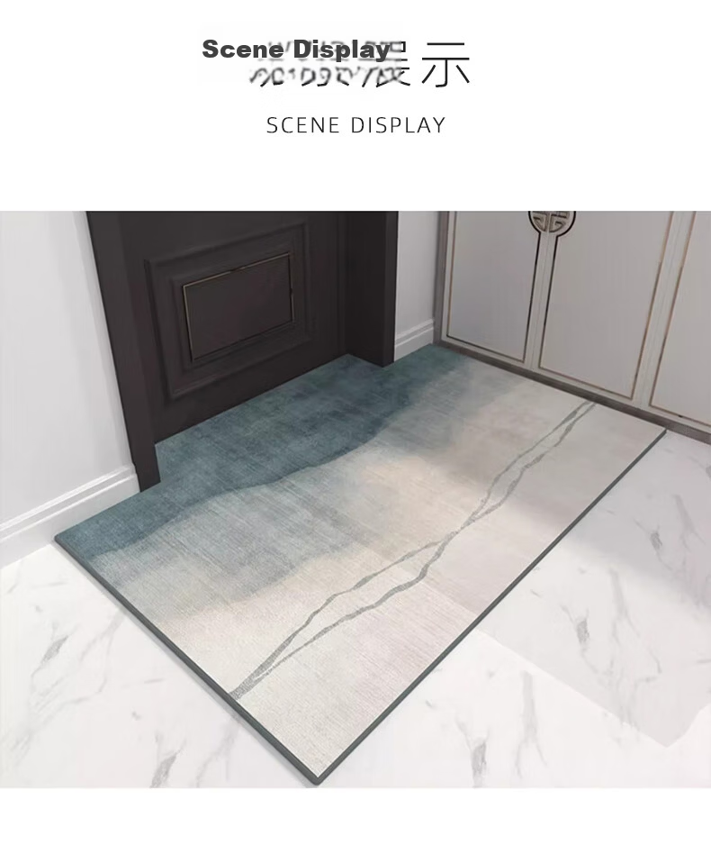 JANMEIJIA Entrance Door Mat, Indoor Doormat, Non-Slip, Dirt-Resistant, Cuttable PVC Outdoor Carpet for Doorway 6