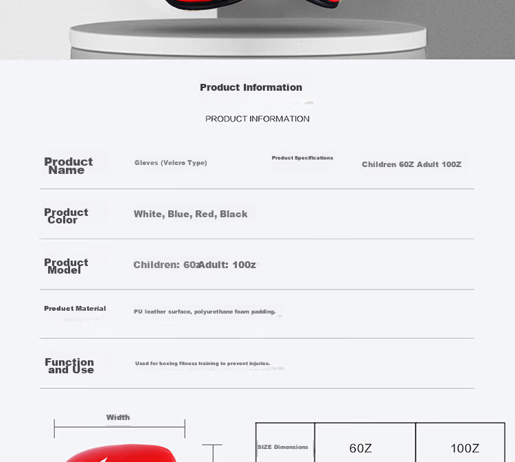 Jingpai Boxing Gloves for Adults And Children, Sanda Fighting Gloves for Men And Women, Breathable Practical Training Gloves for Punching Bag, Red, 6oz 4