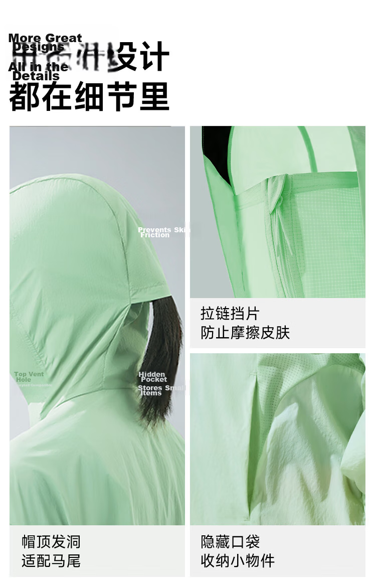 Beneunder UV Protection Sunscreen Jacket for Women, Lightweight Water-Repellent Heat-Resistant TS400 Spring Green XL 16