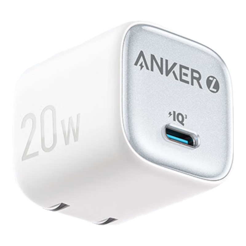 ANKER 20W Ice Point Charger Apple 17W Type-C Fast Charging USB PD GaN Adapter for iPhone 16 Pro Max 15/14/13 iPad White