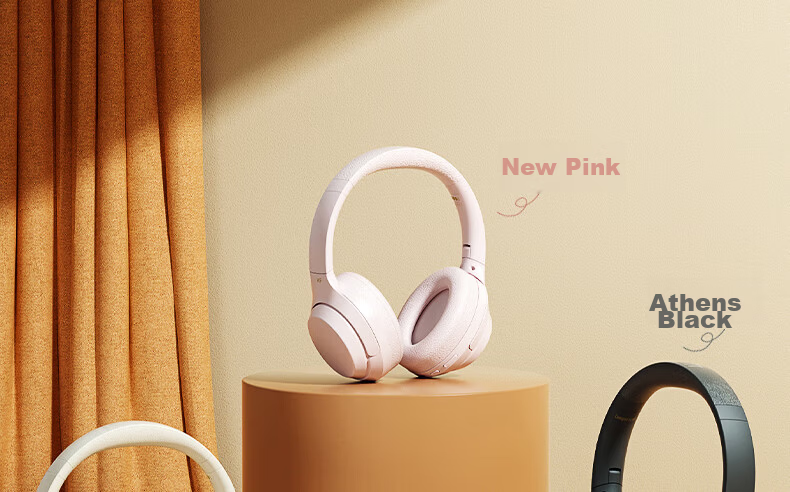 IKF T1 Max Active Noise Cancelling Headphones Bluetooth 2026 New Model Bluetooth 6.0 Wireless Wired HIFI Sound Quality Gaming Low Latency Ultra-Long Battery Life Cloud Rock White 16