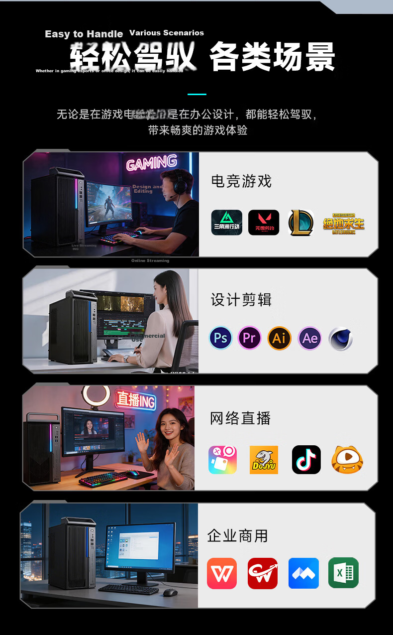 Pansheng Elite Pro Desktop Gaming PC (14th Gen Core i5-14400F, RX6500XT 4GB Dedicated Graphics, 16GB RAM, 512GB SSD) 5