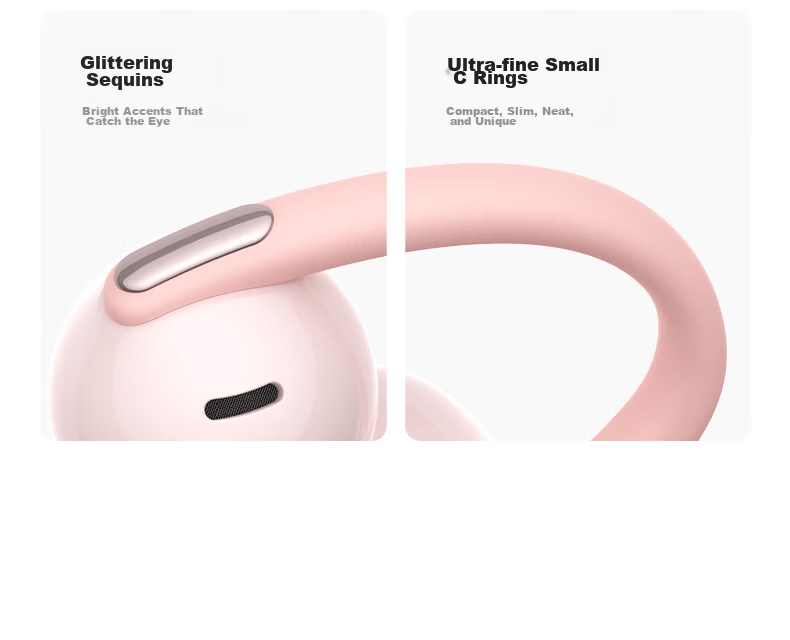 BASEUS MC2 Air AI Translation Bluetooth Earbuds Clip-On Open-Ear Sports Noise-Cancelling Headset for Huawei Apple Phones Cloud Mist Pink 16