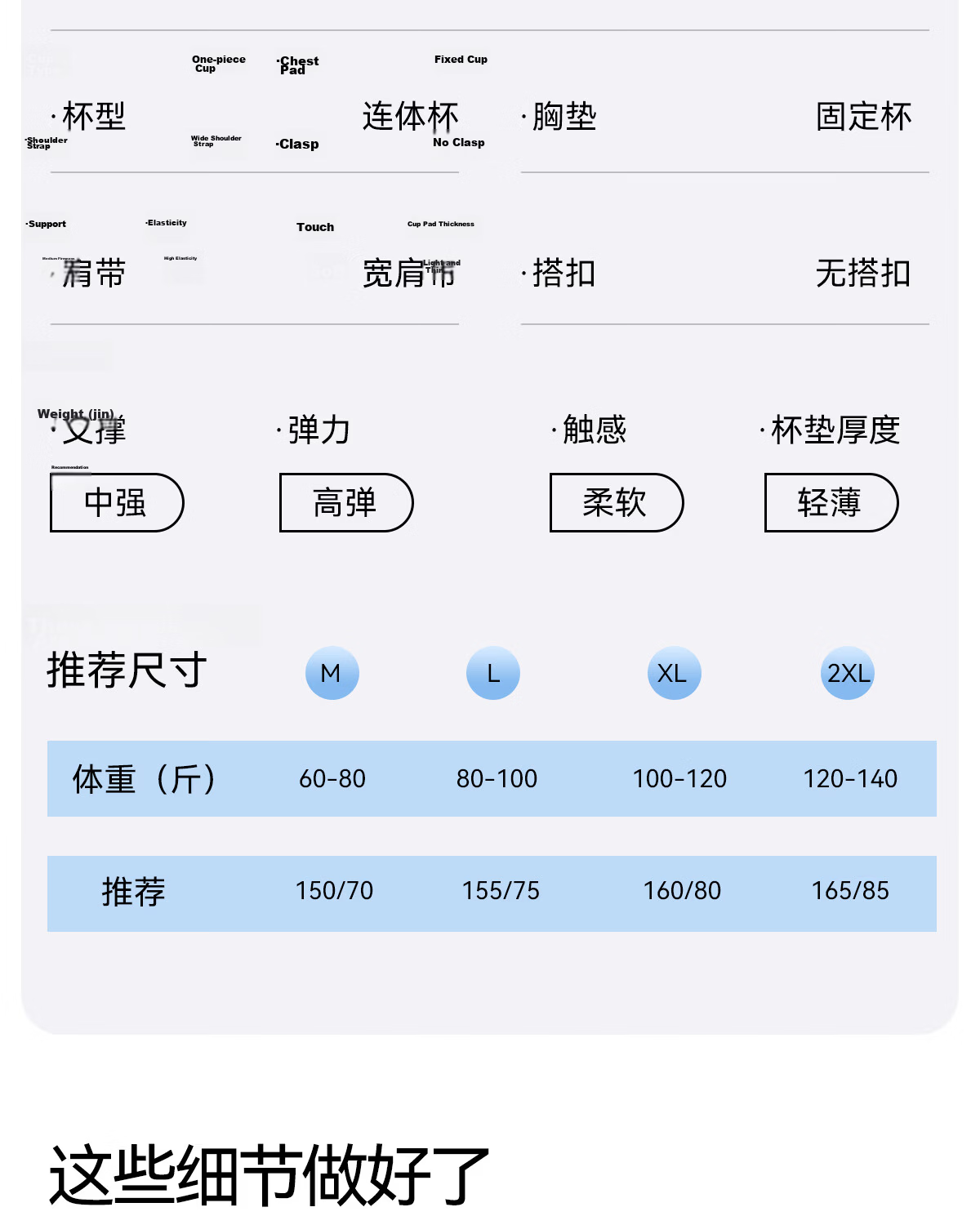 Tingmei Teenage Girls Development Period High School Student Sports Shockproof Bra Fixed Cup Seamless Vest Blue 2XL 25