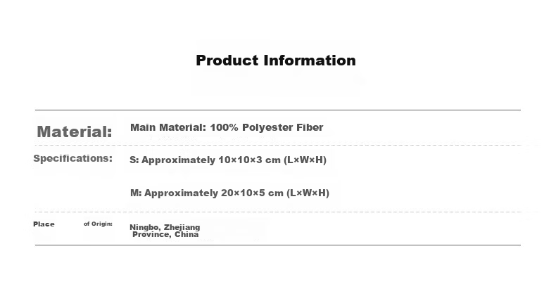MUJI Polyester Jewelry Bag, M Pink Rice Color 14