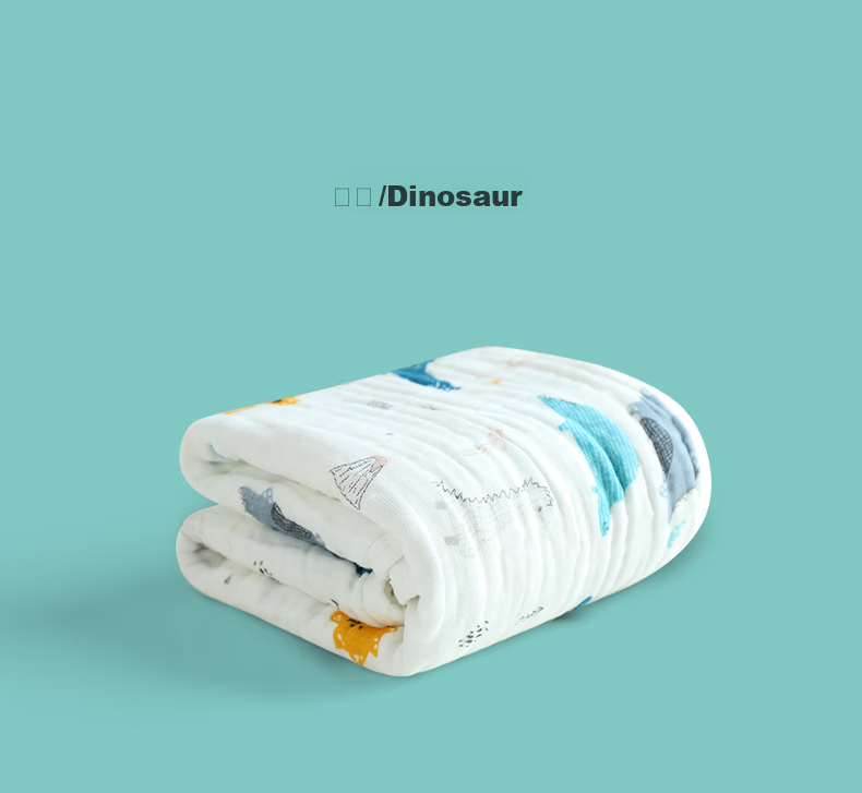Grace Class A Pure Cotton Baby Gauze Bath Towel Unisex Infant Bath Wrap Newborn Large Towel Blanket 105*105cm 6