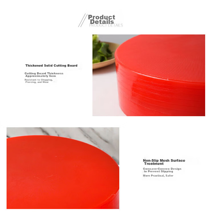 Universal Round Layered PE Cutting Board 45x8cm Meat and Vegetable Chopping Board Bone Chopping Plastic Green 18
