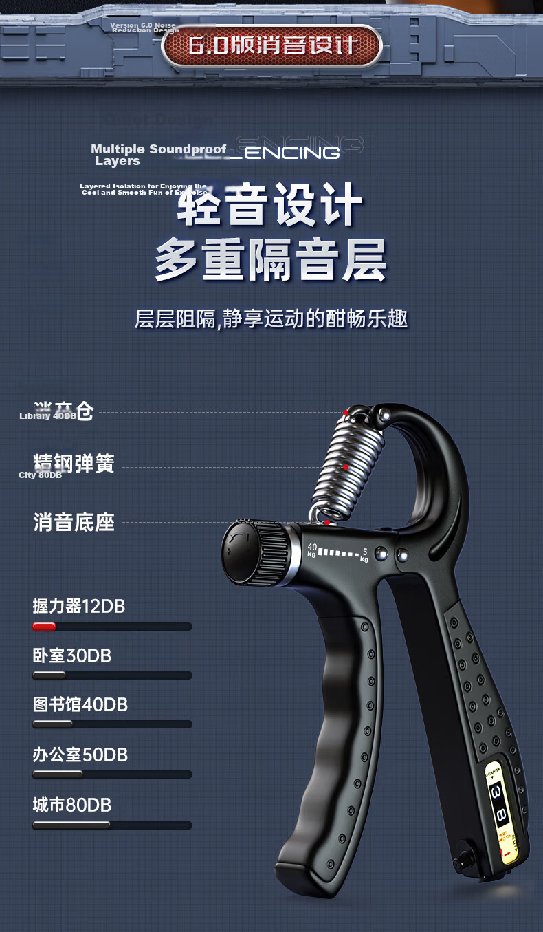 LI-NING Adjustable Hand Grip Strengthener Wrist Rehabilitation Ball for Men Children's Arm Training Fitness Equipment 18