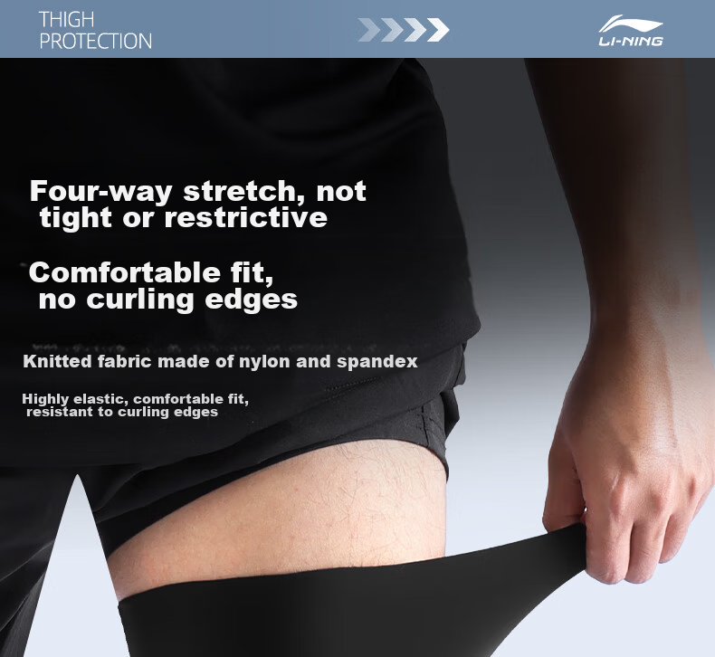 Li-Ning Basketball Leg Sleeves Thigh and Calf Compression Sleeves Long Breathable Knee Support for Men Running Sports 8