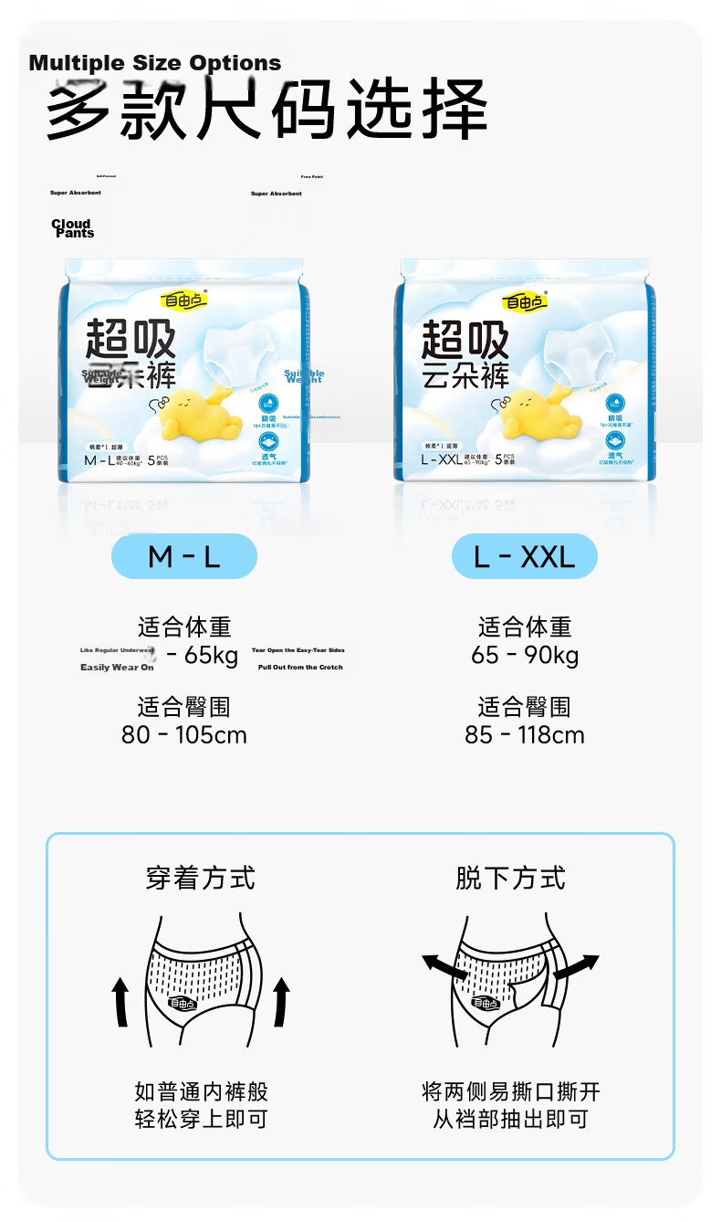 FREEMORE Little Ball Collaboration Comfort Pants Sleep Pants L Size 35 Pieces, Ultra-Thin Menstrual Pads, Night Use Sanitary Napkins for Women, Self-Operated 6