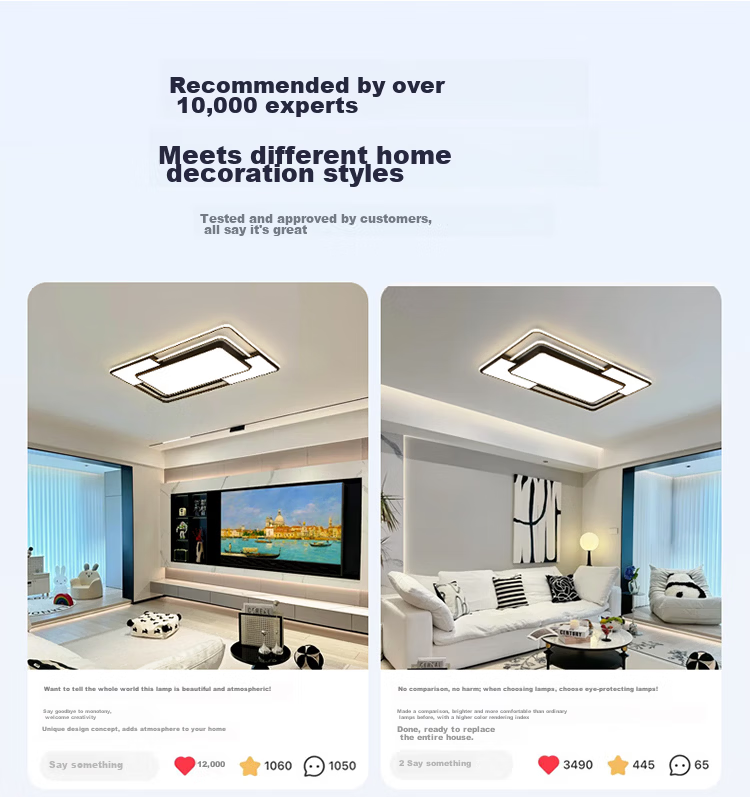 MICOE Modern Minimalist LED Ceiling Light for Living Room, Bedroom, and Dining Room with Installation Package 3