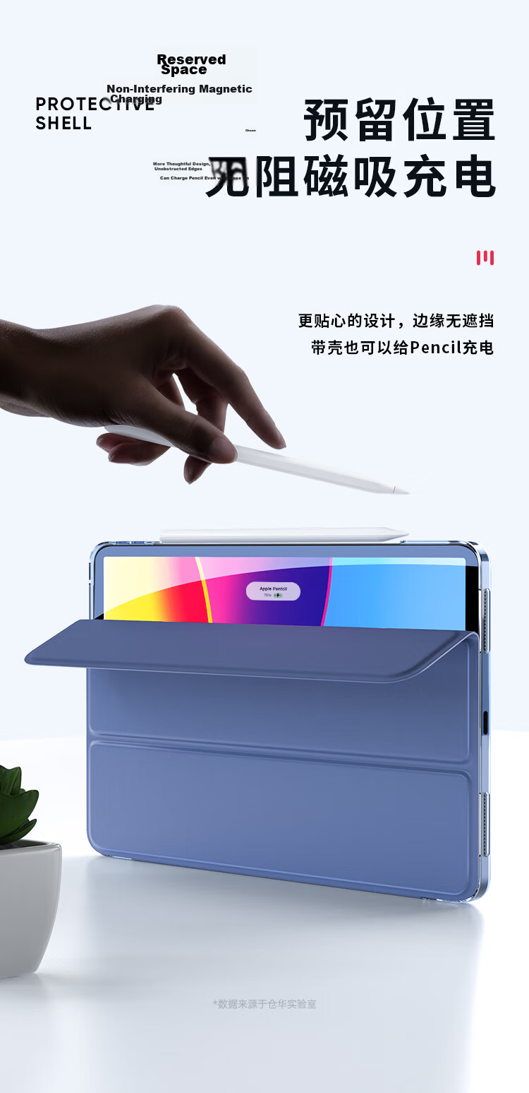 CangHua IPad 10/11 Protective Case, Compatible with 2022/2025 Models, 11-Inch Apple Tablet Stand, Tri-Fold Full Coverage Shockproof Anti-Bend Leather Cover 9