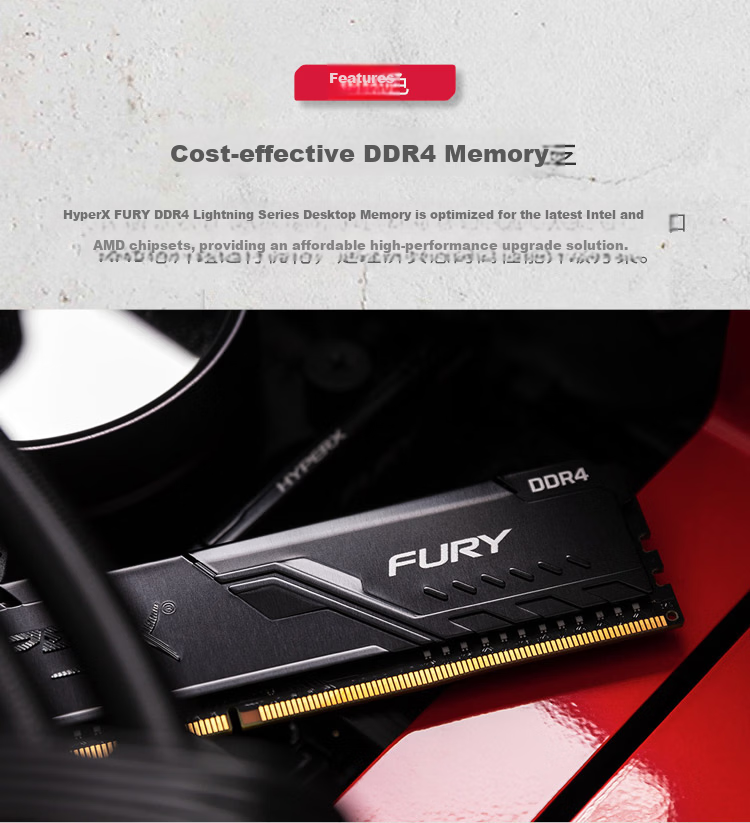 Kingston FURY 32GB (16G×2) Kit, DDR4 3600, Desktop Memory Module, Beast Series, HyperX 2