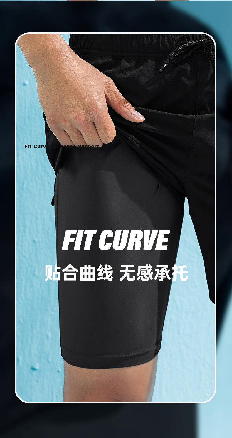 LI-NING Men's Loose Swim Trunks Anti-Embarrassment Swimwear Set Dual-Use Water and Land Black Long Sleeve Two-Piece Set 07-23 XXL 8