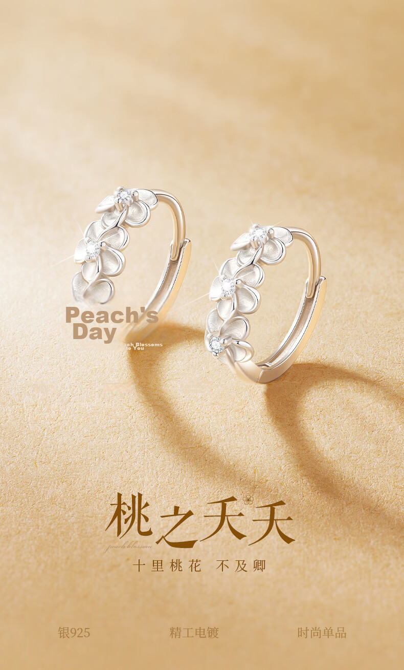 GLTEN Silver Ear Stud Earrings Pendant Women's 2026 New Luxury High-End Earrings Birthday Gift for Girlfriend Wife 1