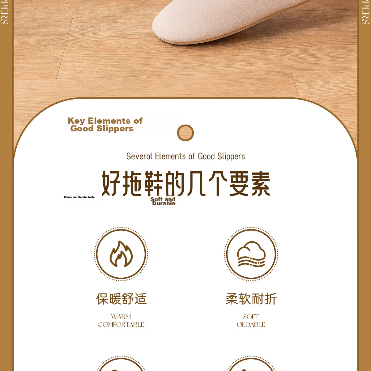 TZLDN Non-Slip Slippers for Elderly Men, Indoor Home Use, Cotton Linen Fabric, Maternity Couples, Quiet Cotton Slippers for Me 3