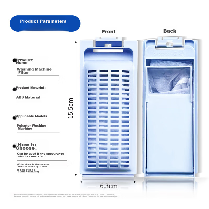 Shuangwei Washing Machine Filter Screen, Washing Machine Accessory, Filter Box with Built-In Filter Cotton, 6 Pieces, GUM-02 2