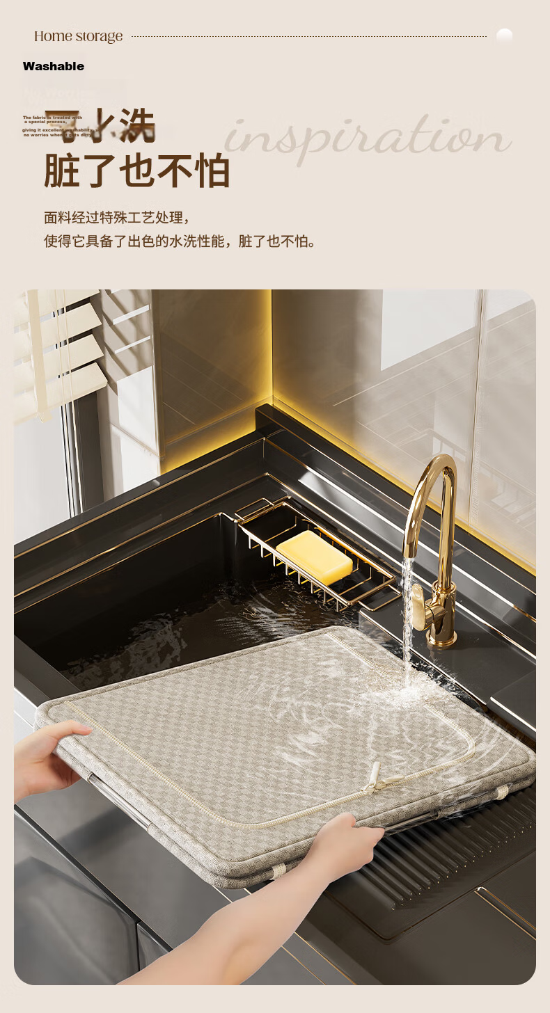 Ziranwu Large Capacity Wardrobe Storage Box for Clothes, Quilt, And Down Jacket, Washable, Khaki Color - 100L 7