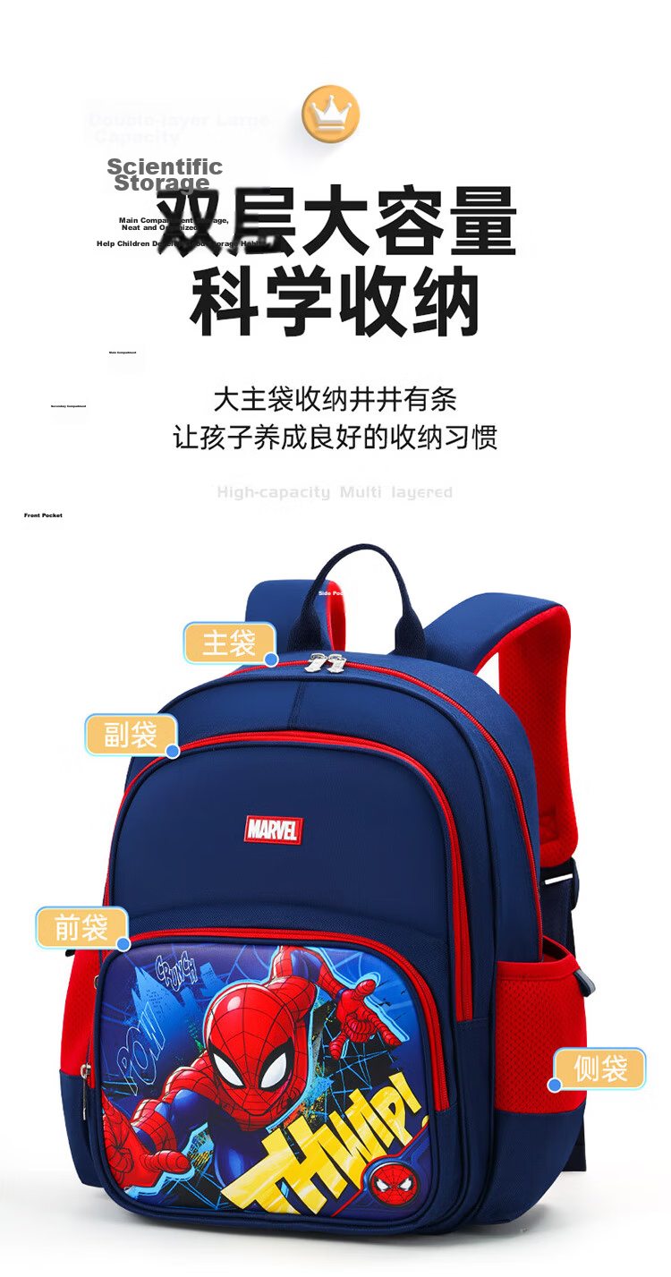 Disney Backpack Elementary School Boys Grades 1-3 Stationery Set School Supplies Gift 6