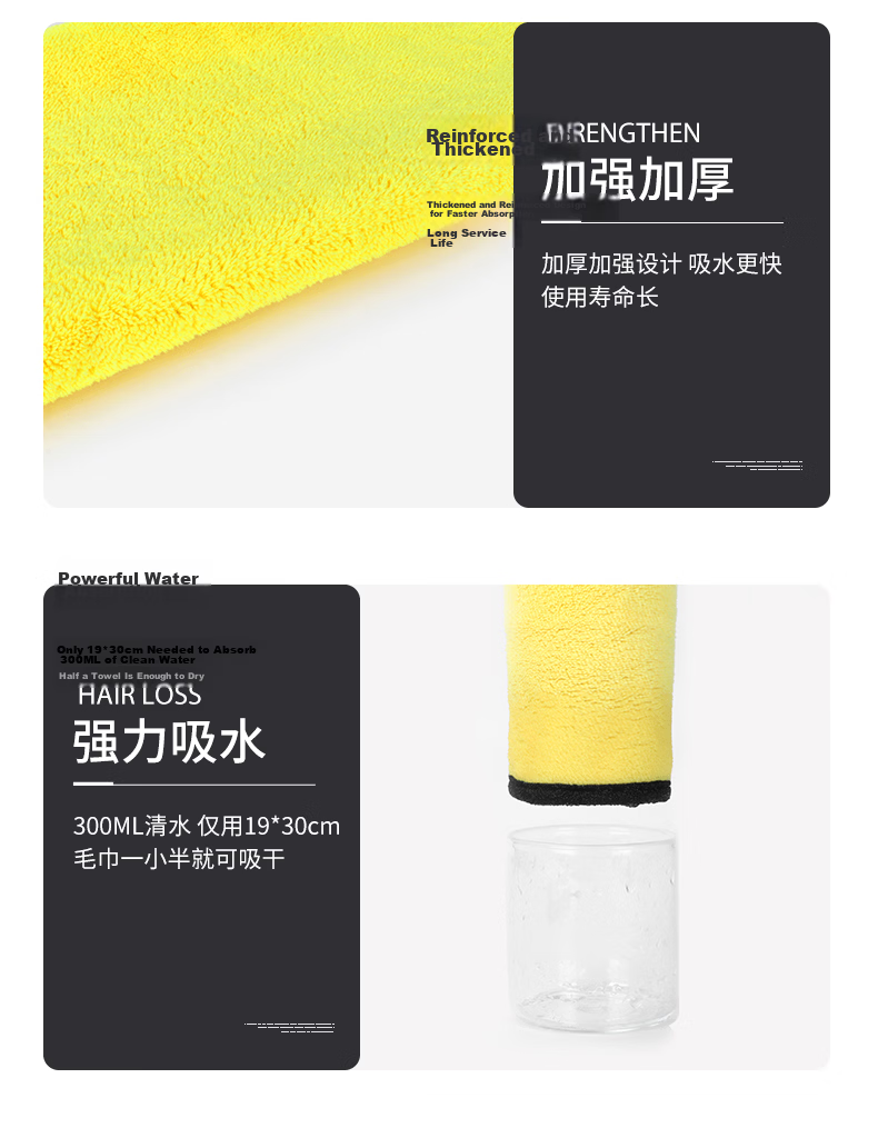 Good Weather Car Wash Towel, RV And Large Vehicle Cleaning Cloth, Lint-Free, Absorbent Car Cleaning Towel, Large Size, Blue, Thickened, 1 Piece, 60*160 14