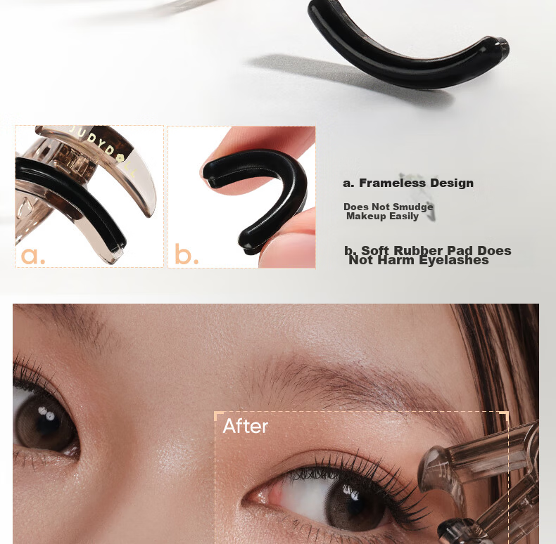 Judydoll C Curl Eyelash Curler Frameless Smudge-Proof Gentle on Lashes Birthday Gift for Girlfriend 3