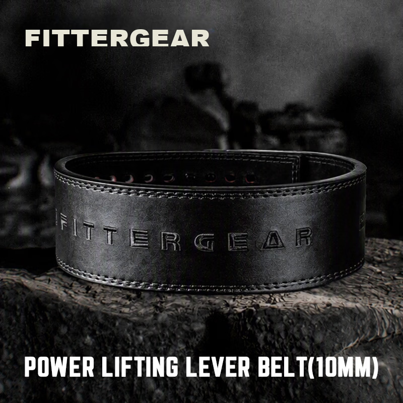 FITTER GEAR Powerlifting Gym Belt Quick-Release Squat Deadlift Leather Lever Weightlifting Support Men's Waist Belt