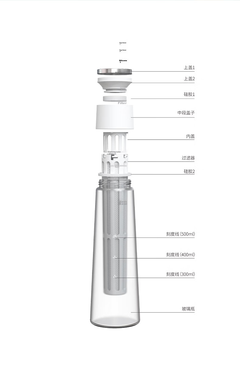 Timemore Ice Drip Cold Brew Coffee Maker Cold Brew Coffee Pot Fruit Tea Cold Brew Bottle Cold Brew Cup 600ML 13