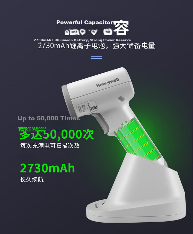 Honeywell Wireless Barcode Scanner OH462 White with Base for Supermarket Warehouse Logistics Express QR Code Reader 6