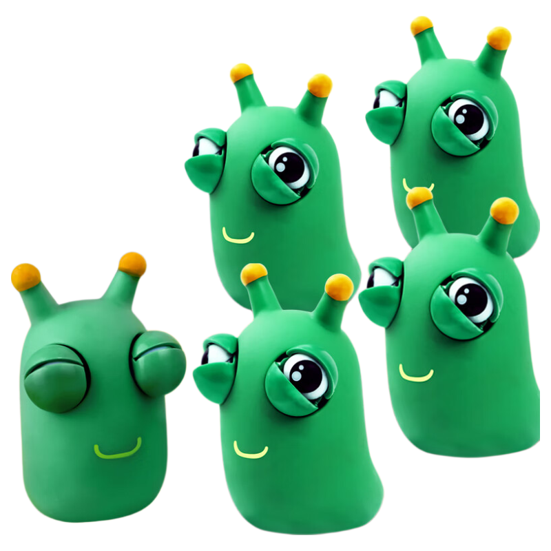 Huashimeng Children's Eye-Popping Squish Toy, Eye-Opening Caterpillar Toy, Stress Relief Gadget, Office Stress Relief Toy