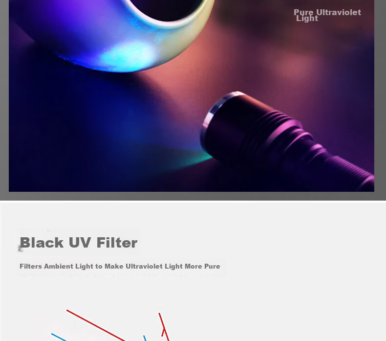 SHENYU High Power UV Flashlight Ultraviolet Light Professional Black Mirror UV365nm Coin Antique Jade Identification Lamp 5