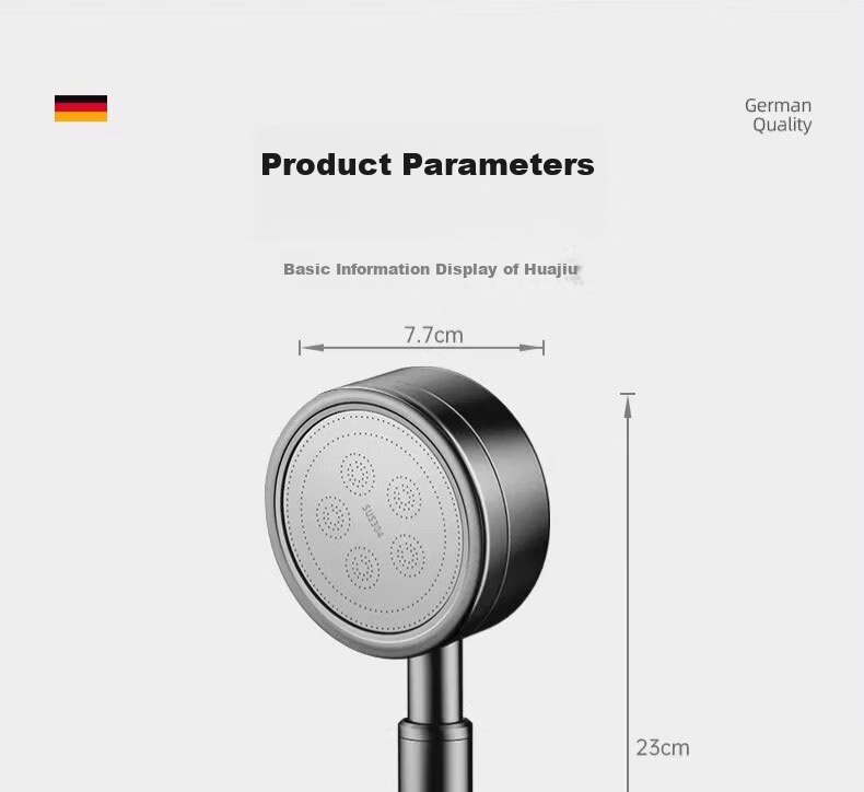 Denwalk [Germany] Pressurized Shower Head Set for Home Bathroom, High-Pressure Rainfall Shower Sprayer 14