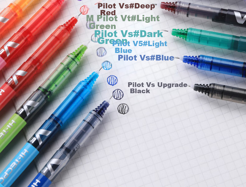 PILOT BX-V5 Blue Gel Pen, 0.5mm Direct Liquid Rollerball Pen, Signature Pen, Small V5 Student Exam Writing Pen, High-Quality Stationery Set, 12 Pens 9