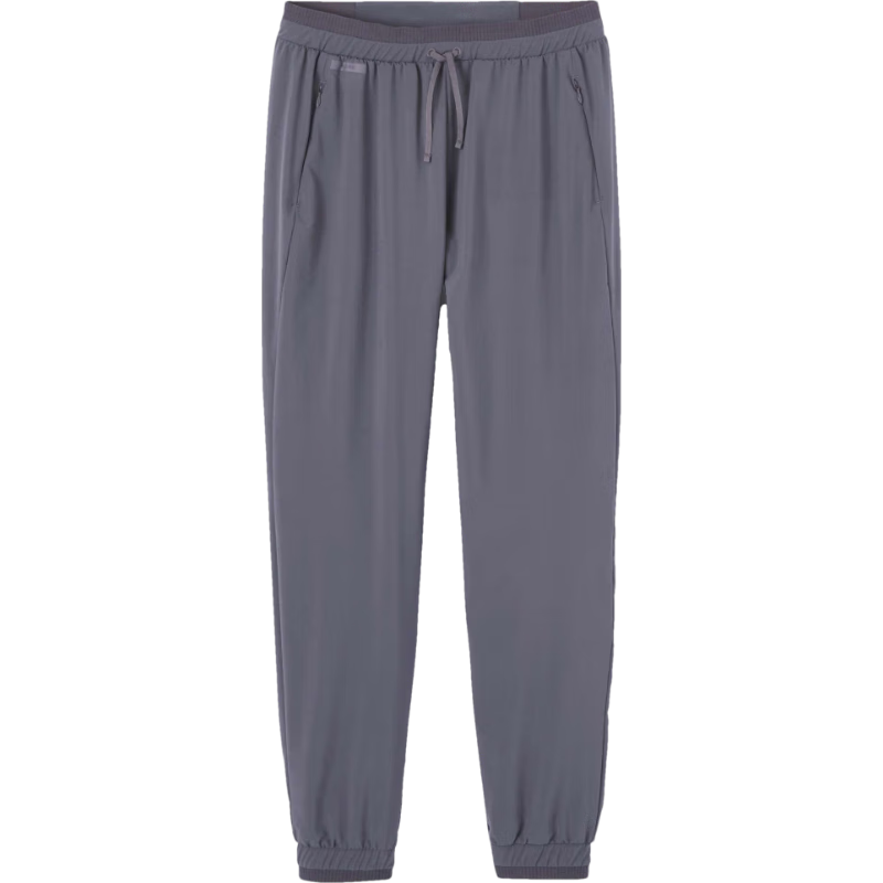 DECATHLON Women's Joggers, Loose-Fit Nine-Point Running Pants, Outdoor Quick-Dry Breathable Trousers, Long Stone Black, 4514117