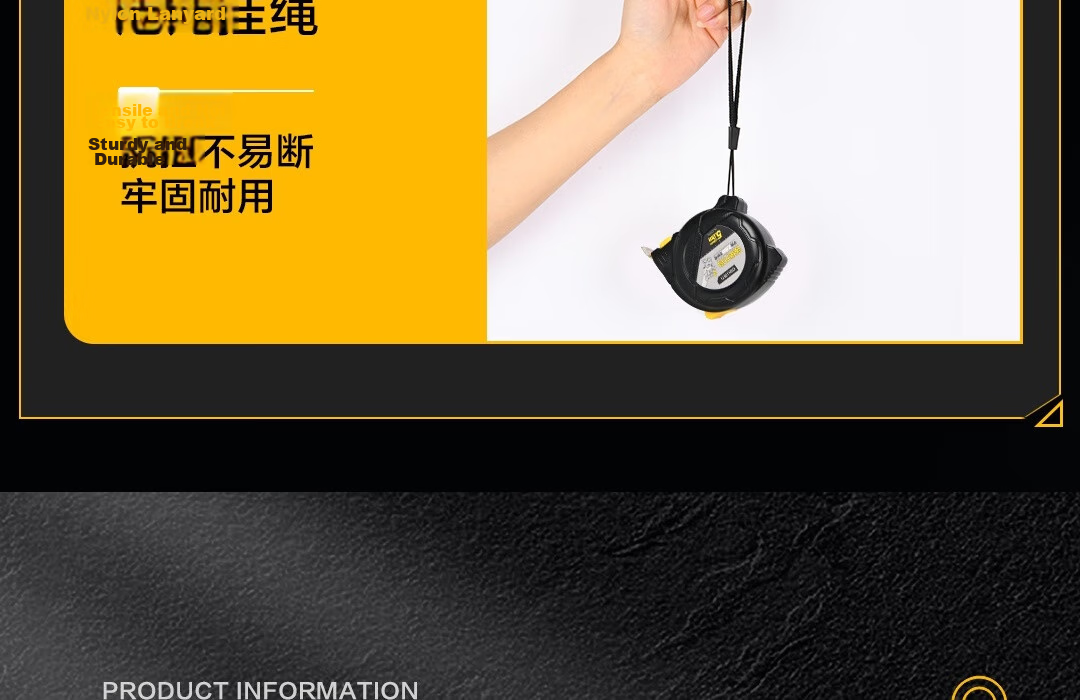 Deli High-Profile Steel Tape Measure, Stylish, Wear-Resistant, Drop-Resistant Ruler, High-Precision Measuring Tape, 5m*28mm 27