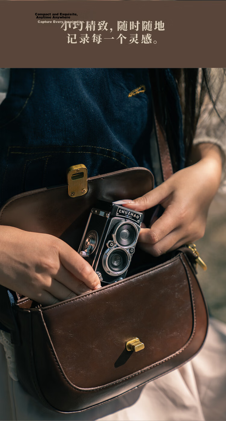 Chuzhao M1 Twin-Lens Reflex Retro Mini Student Digital Camera Travel Campus Pocket Camera Card Camera CCD Birthday Gift for Boys and Girls 8
