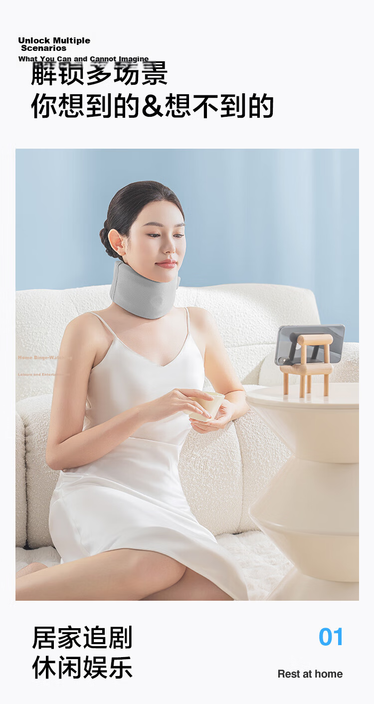 JD Galaxy Aesthetic Posture Correcting Neck Support U-Shaped Pillow Cervical Neck Pillow for Office Sleep Travel Portable 8