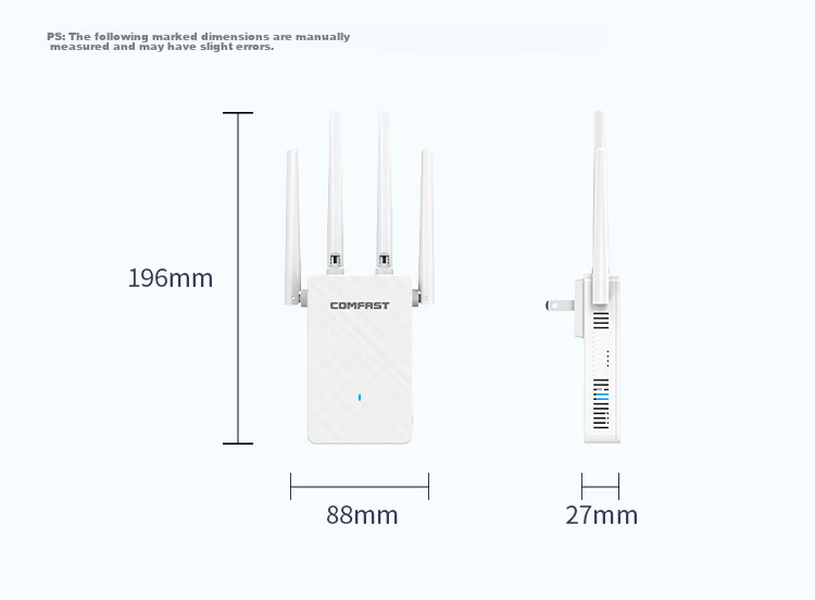 COMFAST High-Power Dual-Band AX3000 WIFI Signal Amplifier Gigabit Ethernet Port Wireless Router Wi-Fi Signal Extender Network Repeater AP CF-XR185 V2 16
